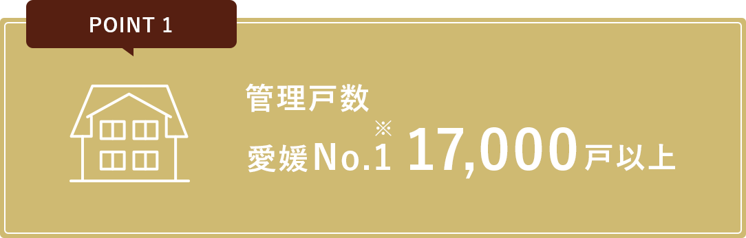 No.1 管理戸数 愛媛No.1